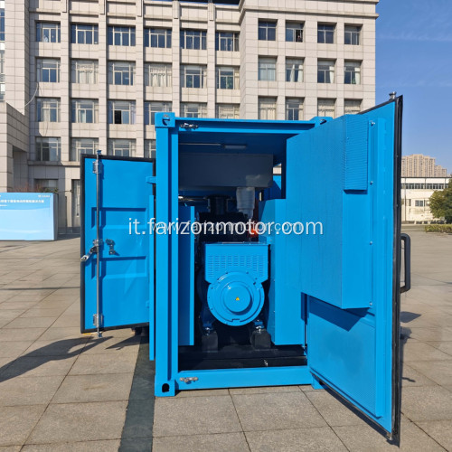 Gruppo elettrogeno a metanolo blu